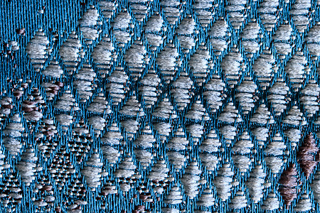 织物布的质地墙纸蓝色亚麻麻布材料宏观棉布帆布纺织品灰色背景图片
