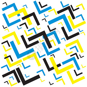 五颜六色的抽象几何背景 无缝模式 它制作图案矢量海报创造力卡片打印装饰品正方形几何学蓝色框架三角形图片