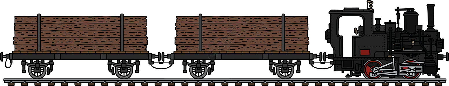 小型木材蒸汽火车图片