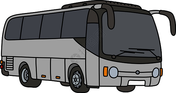 灰色旅游局教练黑色旅游车辆插图土地运输乘客发动机旅行图片