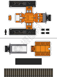 老式内燃机车的纸模型图片