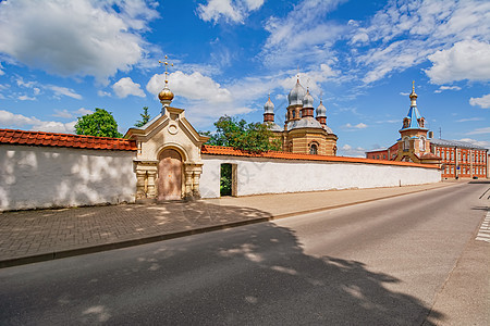 圣灵门修道院的东正教会回廊旅行建筑围墙崇拜地点历史地标建筑学文化图片