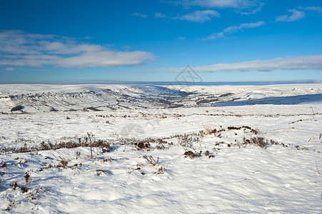 冬季寒雪的乡村风景农村英语全景多云沼泽天空太阳蓝色图片