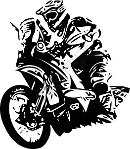 摩托车的极端抽象越野摩托车赛车手车辆车轮司机草图优胜者驾驶赛车自行车极限闲暇图片