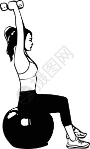 穿着运动服的年轻女子用 ba 展示普拉提练习体操活动马尾辫闲暇力量活力女性运动女士培训师图片