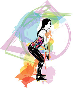 抽象健身女性 bod女士活动闲暇运动肌肉运动装运动员健身房锻炼娱乐图片