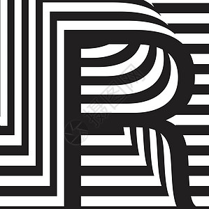 字母 R 设计模板创造力艺术插图字体白色绘画刻字卡片首都黑色图片