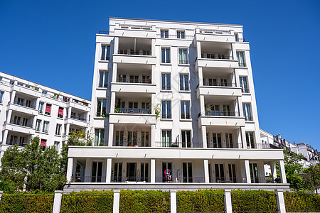 现代白色多家庭之家建造业阳台蓝色住房住宅公园市场地面奢华公寓图片