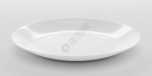 白色背景上孤立的空白盘或陶瓷盘餐饮圆圈美食餐厅用餐餐具午餐早餐营养用具图片
