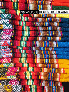 南美印地安梭织布纺织品编织艺术羊毛手工棉布文化传统绘画考古学图片
