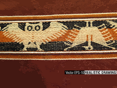 南美印地安梭织布手工羊毛材料装饰品宗教考古学织物热带羊驼文化图片
