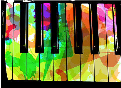 彩色钢琴它制作图案图片