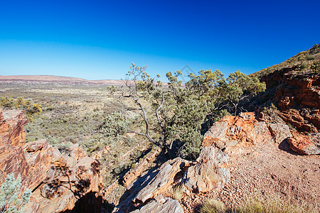 澳大利亚北区澳大利亚北部直角峡谷峡谷水坑悬崖晴天砂岩天空全景旅行太阳蛇形图片