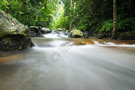 Krok EDok 瀑布 Saraburi 泰国公园绿色热带岩石溪流旅行国家风景丛林森林图片