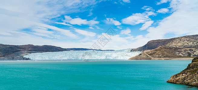 西格陵兰 Eqi 冰川的格陵兰冰川前缘又名伊卢利萨特冰川气候游客旅游地球气候变化活力排放冰山峡湾温室图片