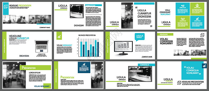 背景幻灯片信息图表的蓝色和绿色元素 前力量杂志工作项目广告横幅商业文档文件夹嘲笑图片
