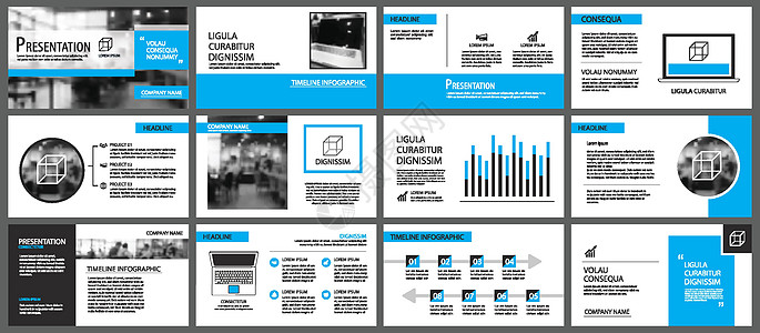背景幻灯片信息图表的蓝色和白色元素 前产品力量项目网络嘲笑广告界面传单小册子目录图片