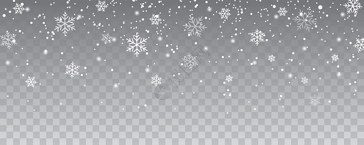 雪花飘落的圣诞装饰孤立的背景 瓦天空降雪天气薄片风暴魔法插图季节庆典墙纸图片