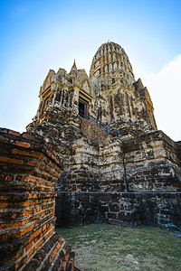 泰国阿尤赛亚的景色很美寺庙旅游地方宗教目的地图片