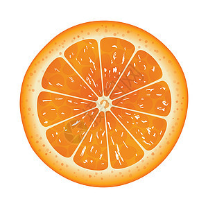 白底白底隔离的橙色切片宏观水果插图剪裁小路热带食物果汁饮食橘子图片