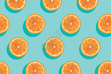 片新鲜的橙色夏天背景水果饮食宏观圆圈墙纸甜点果汁插图热带食物图片
