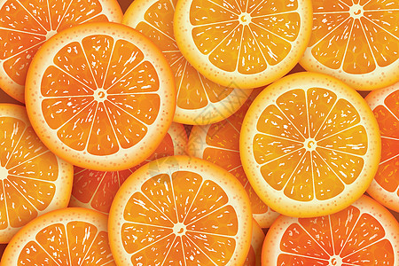 夏天的橙色切片背景水果茶点宏观热带圆形黄色饮食橘子肉质甜点图片