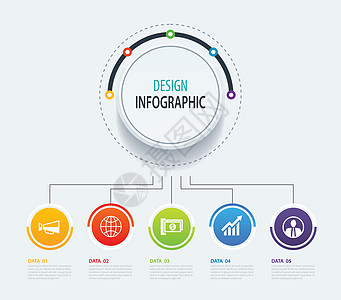 抽象圆信息图表编号业务选项模板横幅技术工作数字推介会创造力标签流程网络战略图片