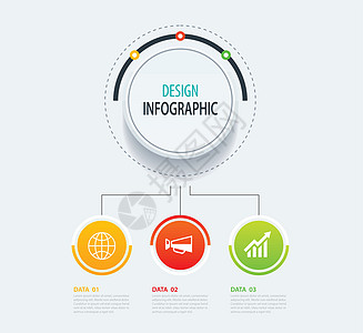 抽象圆信息图表编号业务选项模板脚步工作技术报告圆圈推介会网络数字横幅流程图片