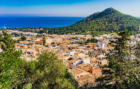 西班牙马洛卡 古老地中海城市卡普德佩拉的美景图片