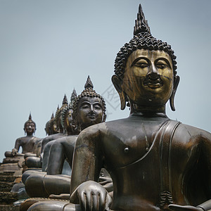 甘加拉马亚寺的布达雕像线金属佛陀男性宗教石头冥想佛教徒寺庙旅游城市图片