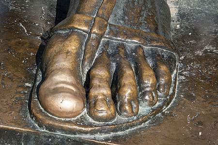 伊万梅斯特罗维奇雕塑尼因戈里戈里的脚抛光主教文化纪念馆纪念碑脚趾城市旅行首都历史图片