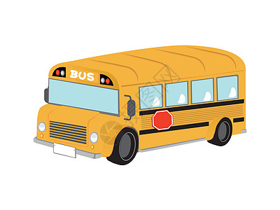 卡通黄色巴士校车它制作图案图片