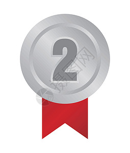 排名奖牌图标说明 银牌第二名载体设计排行优胜者按钮成功丝带插图商业图表图片