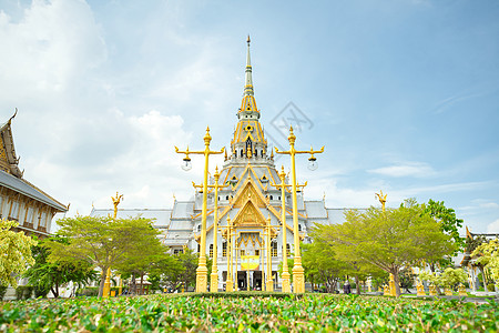 泰国华丽的神庙 索顿瓦拉拉姆宗教历史假期目的地金子游客旅游寺庙艺术地方图片
