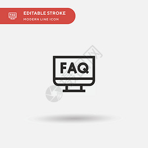 Faq 简单矢量图标 说明符号设计模板图片