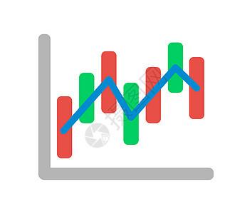 业务烛台图形图表矢量颜色图标股票价格图片
