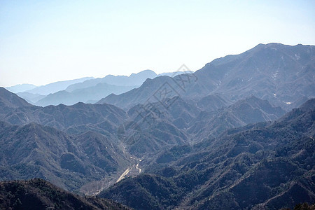 中国长城附近的山地景观 近在眼前建筑学游客王朝旅游遗产历史历史性场景世界森林图片