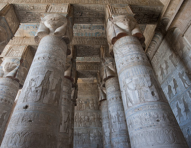 古希腊神庙的柱子石头寺庙绘画法老景点文字历史写作象形旅游图片