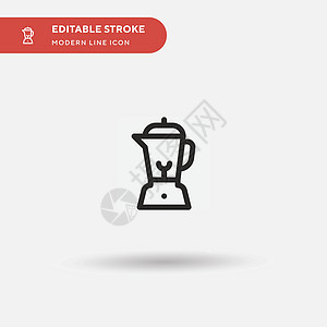 Blender 简单矢量图标 说明符号设计模板机器厨房榨汁机食物果汁咖啡制作者工具技术绘画背景图片