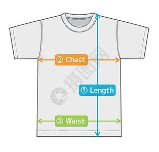 尺码 char 的短袖 T 恤插图纺织品网站小样服饰数据商业嘲笑衬衫厂商宽度图片