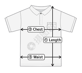 char 尺寸的 polo 衫插图电子商务厂商小样衬衫宽度数据纺织品图表商业指导背景图片
