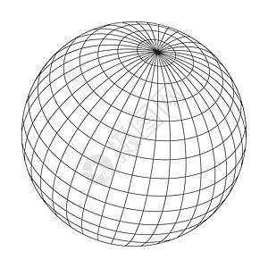它制作图案有线球体框架白色全世界插图世界行星地球网格几何全球平行线图片