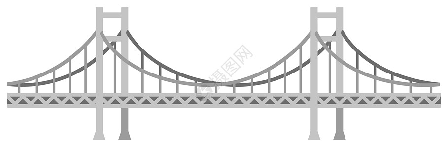 它制作图案无缝桥矢量卡通片旅游插图建造旅行建筑城市工业地标金属图片