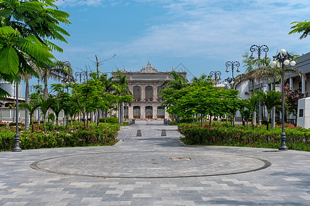 对墨西哥韦拉克鲁斯历史悠久的火车站的印象建筑学城市车站网络生活乘客时间火车运输地标图片