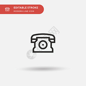 电话简单矢量图标 说明符号设计模板 fu手机黑色电子技术网络电子邮件按钮服务触摸屏菜单图片