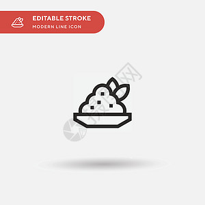 Stoemp 简单矢量图标 说明符号设计模板 f插图兔子美食午餐蔬菜香肠小吃奶油火腿牛肉图片