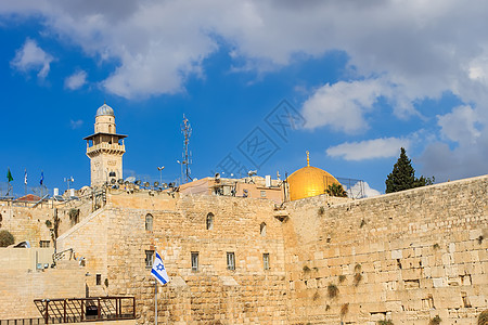 以色列Jurasalim老城景观土地寺庙街道岩石天际石头宗教旅游城市图片