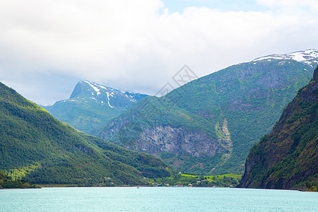 的全景洪水海景峡湾生态巡航地标岩石血管山脉旅游图片