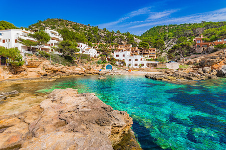 西班牙马赫卡岛海岸风景 圣埃尔姆岛的古典风景图片
