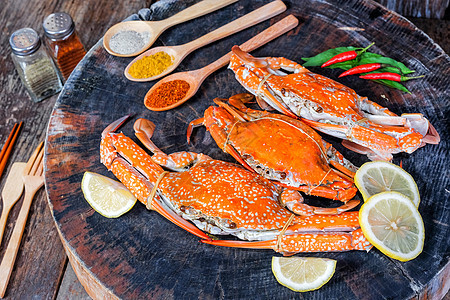 黑底蟹虾 大螃蟹和深底虾食物奢华动物钓鱼贝类烹饪餐厅美食海洋香菜图片